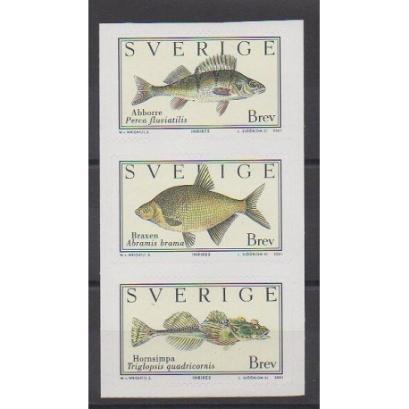 Sweden - 2001 - Nb 2227/2229 - Sea animals