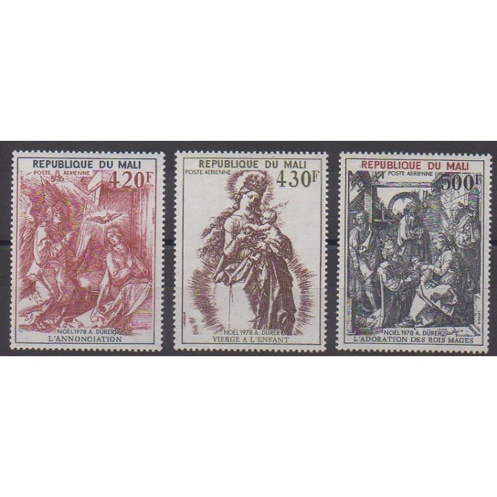 Mali - 1978 - Nb PA346/PA348 - Christmas - Paintings