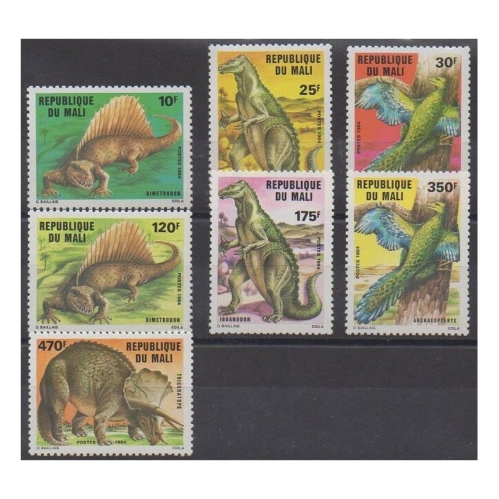Mali - 1984 - Nb 503/509 - Prehistoric animals
