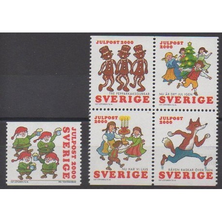 Sweden - 2000 - Nb 2184/2188 - Christmas