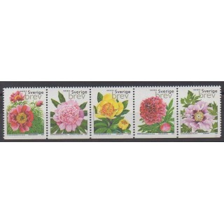 Sweden - 2001 - Nb 2220/2224 - Roses