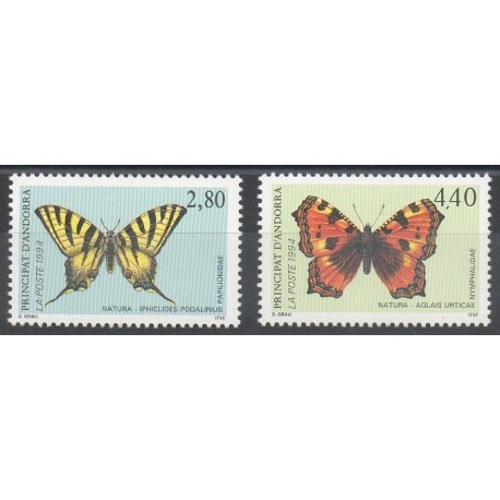 Andorre - 1994 - No 451/452 - Papillons