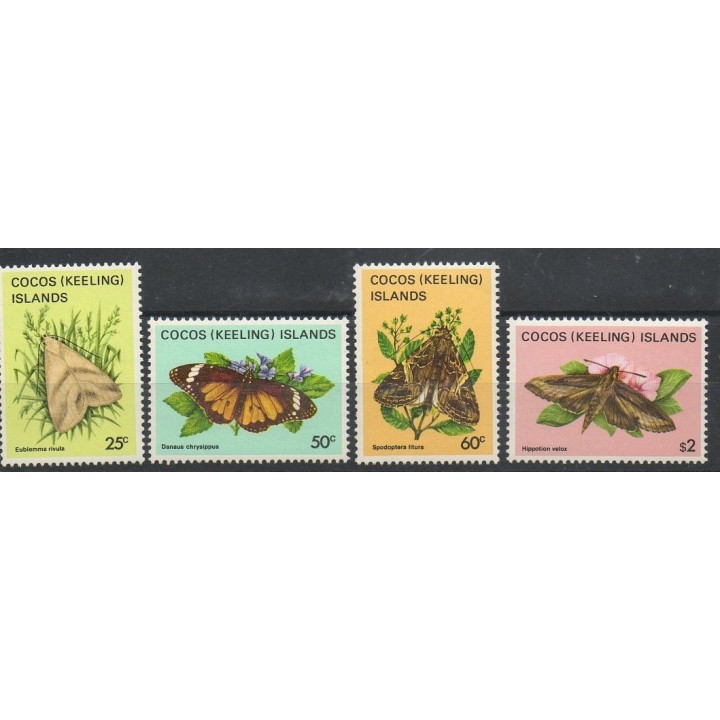 Timbres - Thème papillons - Cocos (Iles) - 1983- No 101/104