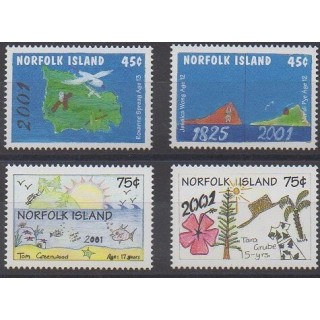 Norfolk - 2000 - No 697/700 - Dessins d'enfants