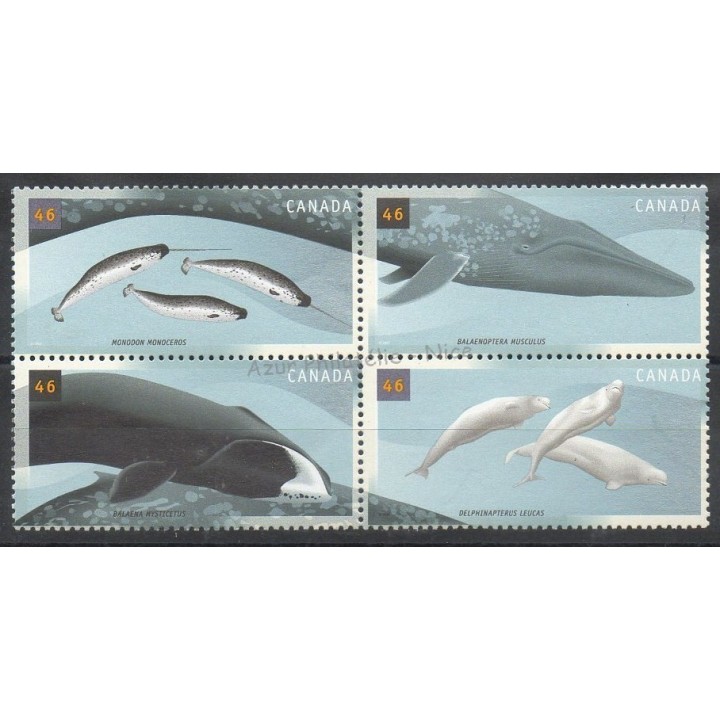 Timbres - Thème poissons - Canada - 2000- No 1818/1821