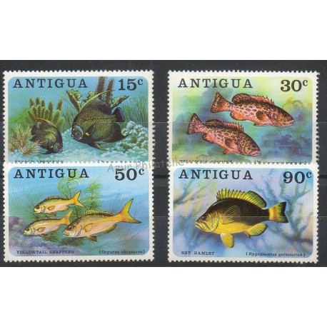 Antigua - 1976- No 435/438 - Poissons