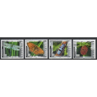 Timbres - Thème papillons - Suisse - 2002- No 1727/1730