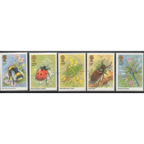 Grande-Bretagne - 1985- No 1173/1177 - Insectes