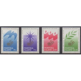 Norfolk - 1995 - No 587/590 - Nations unies