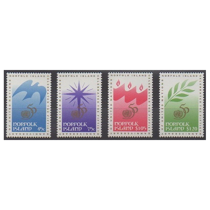 Norfolk - 1995 - No 587/590 - Nations unies