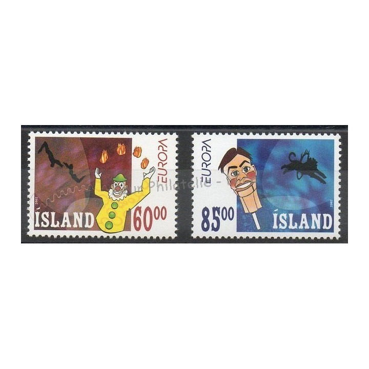 Timbres - Thème cirque - Islande - 2002- No 937/938