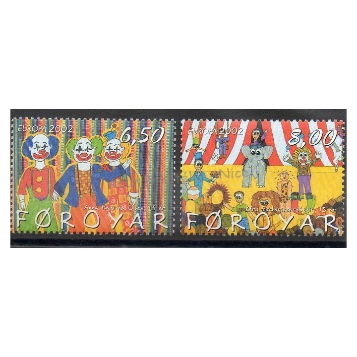 Timbres - Thème cirque - Féroé (Iles) - 2002- No 419/420