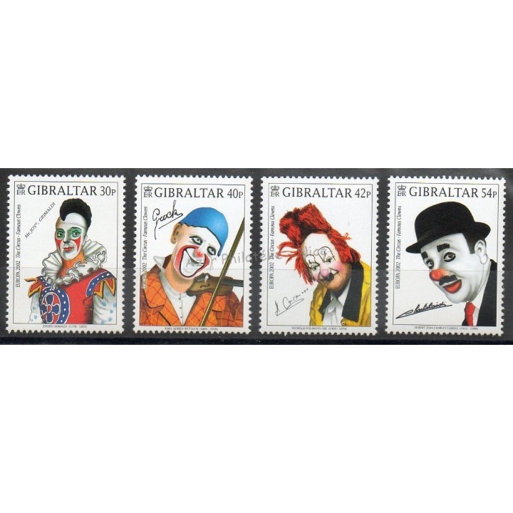 Timbres - Thème cirque - Gibraltar - 2002- No 1003/1006