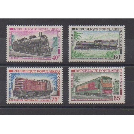 Congo (Republic of) - 1970 - Nb 279/282 - Trains - Mint hinged