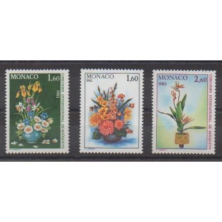 Monaco - 1982 - No 1349/1351 - Fleurs