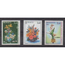 Monaco - 1982 - Nb 1349/1351 - Flowers