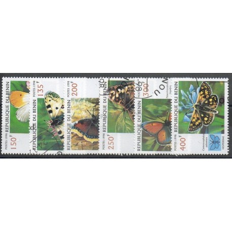 Bénin - 1998- No 856/861 - papillons - Oblitéré