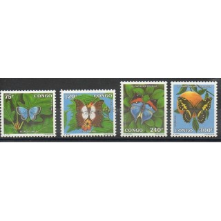 Timbres - Thème papillons - Congo (République du) - 1991- No 936/939
