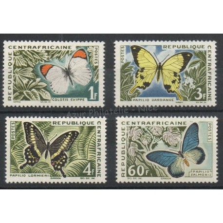 Centrafricaine (République) - 1963- No 31/34 - Papillons