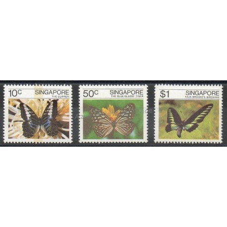 Singapour - 1982- No 385/387 - Papillons