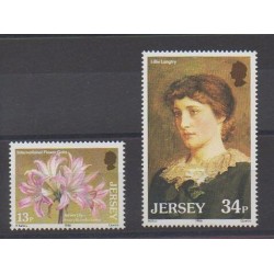 Jersey - 1986 - No 366/367 - Fleurs