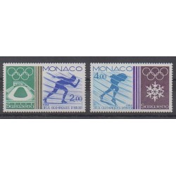 Monaco - 1984 - No 1416/1417 - Jeux olympiques d'hiver
