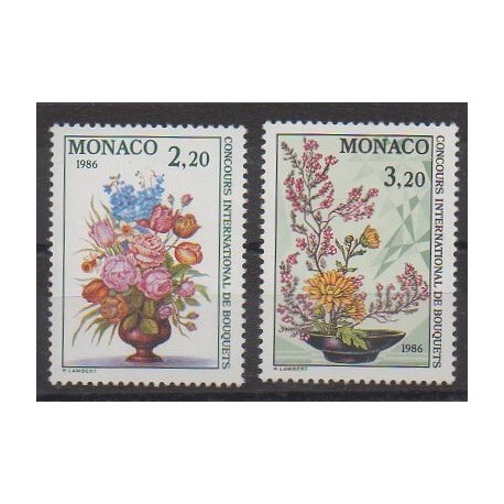 Monaco - 1985 - Nb 1497/1498 - Flowers