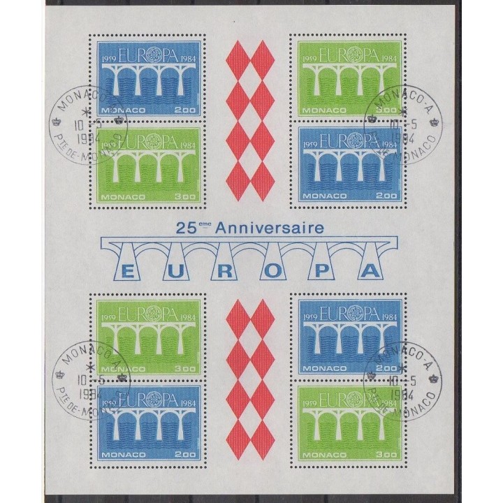 Monaco - Blocs et feuillets - 1984 - No BF28 - Europa - Oblitéré - Oblitéré