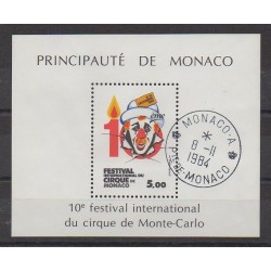 Monaco - Blocs et feuillets - 1984 - No BF29 - Cirque - Oblitéré
