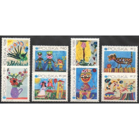 Pologne - 1971- No 1926/1933 - Children's drawings