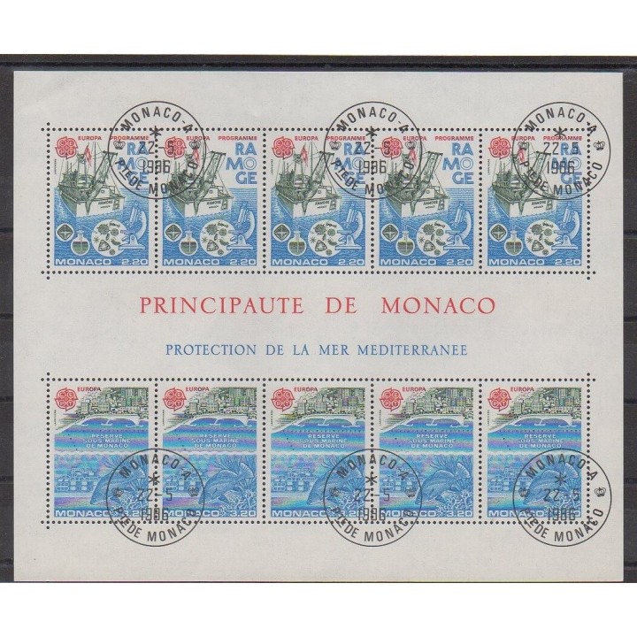 Monaco - Blocks and sheets - 1986 - Nb BF34 - Environment - Europa - Used - Used