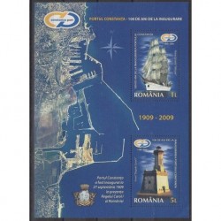 Romania - 2009 - Nb BF379 - Boats - Lighthouses