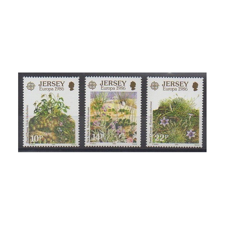 Jersey - 1986 - No 372/374 - Flore - Europa