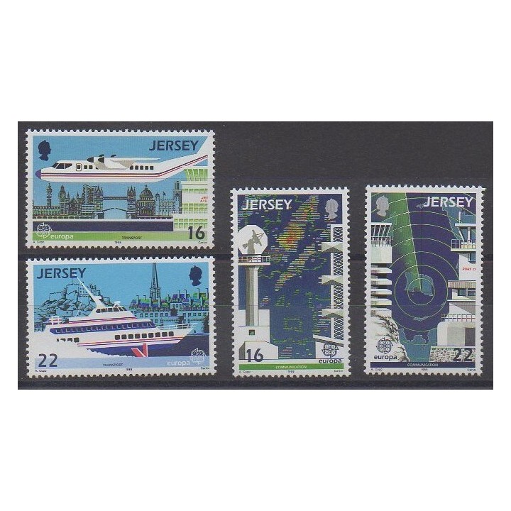 Jersey - 1988 - No 429/432 - Transports  - Télécommunications - Europa