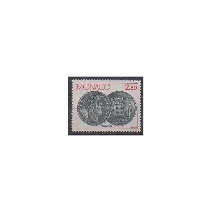 Monaco - 1987 - Nb 1600 - Coins, Banknotes Or Medals