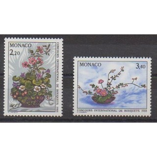 Monaco - 1987 - No 1597/1598 - Fleurs