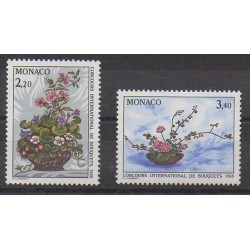 Monaco - 1987 - Nb 1597/1598 - Flowers