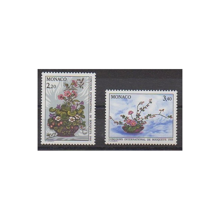Monaco - 1987 - Nb 1597/1598 - Flowers