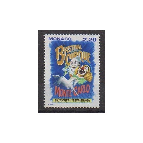 Monaco - 1987 - No 1596 - Cirque
