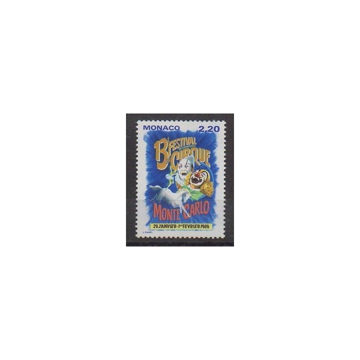 Monaco - 1987 - No 1596 - Cirque