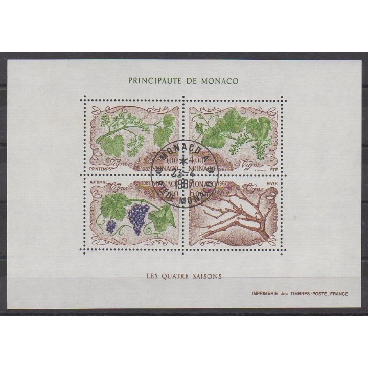 Monaco - 1987 - No BF38 - Flore - Oblitéré - Oblitéré