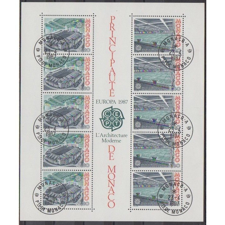 Monaco - 1987 - No BF37 - Architecture - Europa - Oblitéré - Oblitéré
