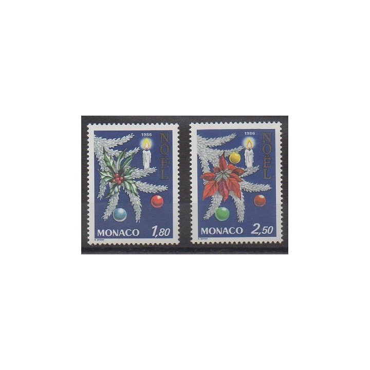 Monaco - 1986 - Nb 1554/1555 - Christmas