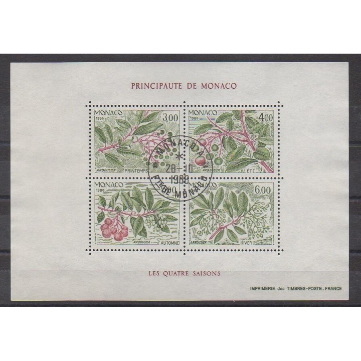 Monaco - 1986 - No BF36 - Flore - Oblitérés - Oblitéré