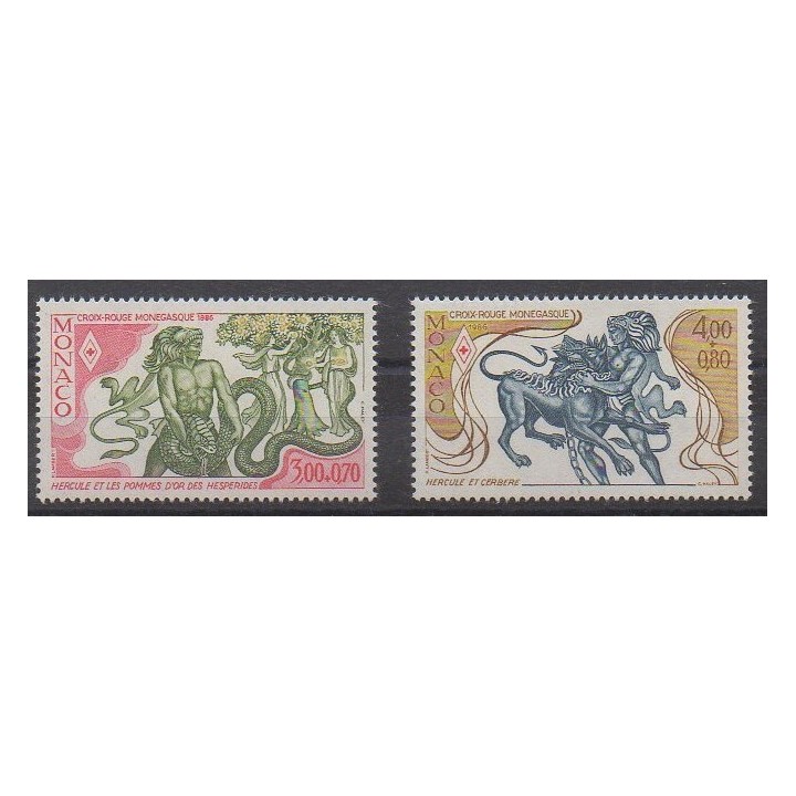 Monaco - 1986 - No 1545/1546 - Santé ou Croix-Rouge