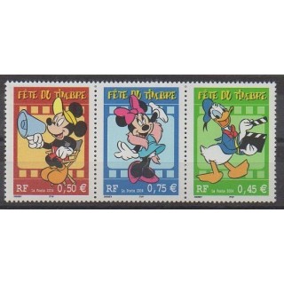 France - Poste - 2004 - No 3641/3643 - Walt Disney - Philatélie