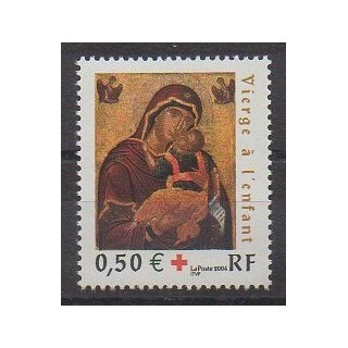 France - Poste - 2004 - No 3717 - Santé ou Croix-Rouge - Peinture