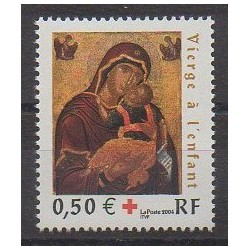 France - Poste - 2004 - No 3717 - Santé ou Croix-Rouge - Peinture