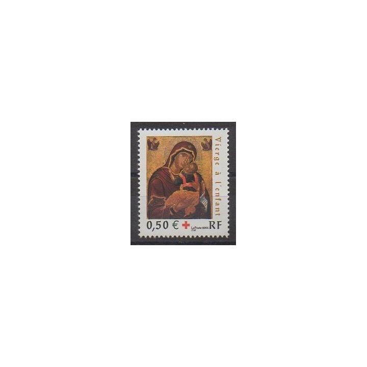 France - Poste - 2004 - No 3717 - Santé ou Croix-Rouge - Peinture
