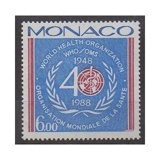 Monaco - 1988 - No 1636 - Santé ou Croix-Rouge